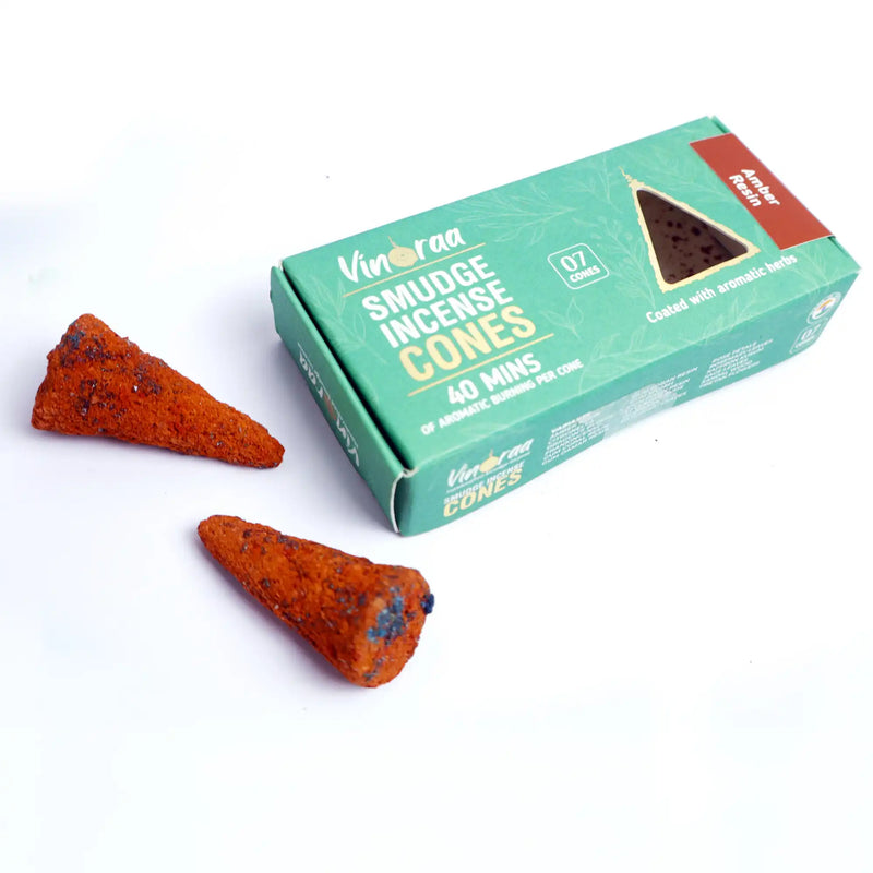 Amber Resin Crystal Smudge Incense Cones