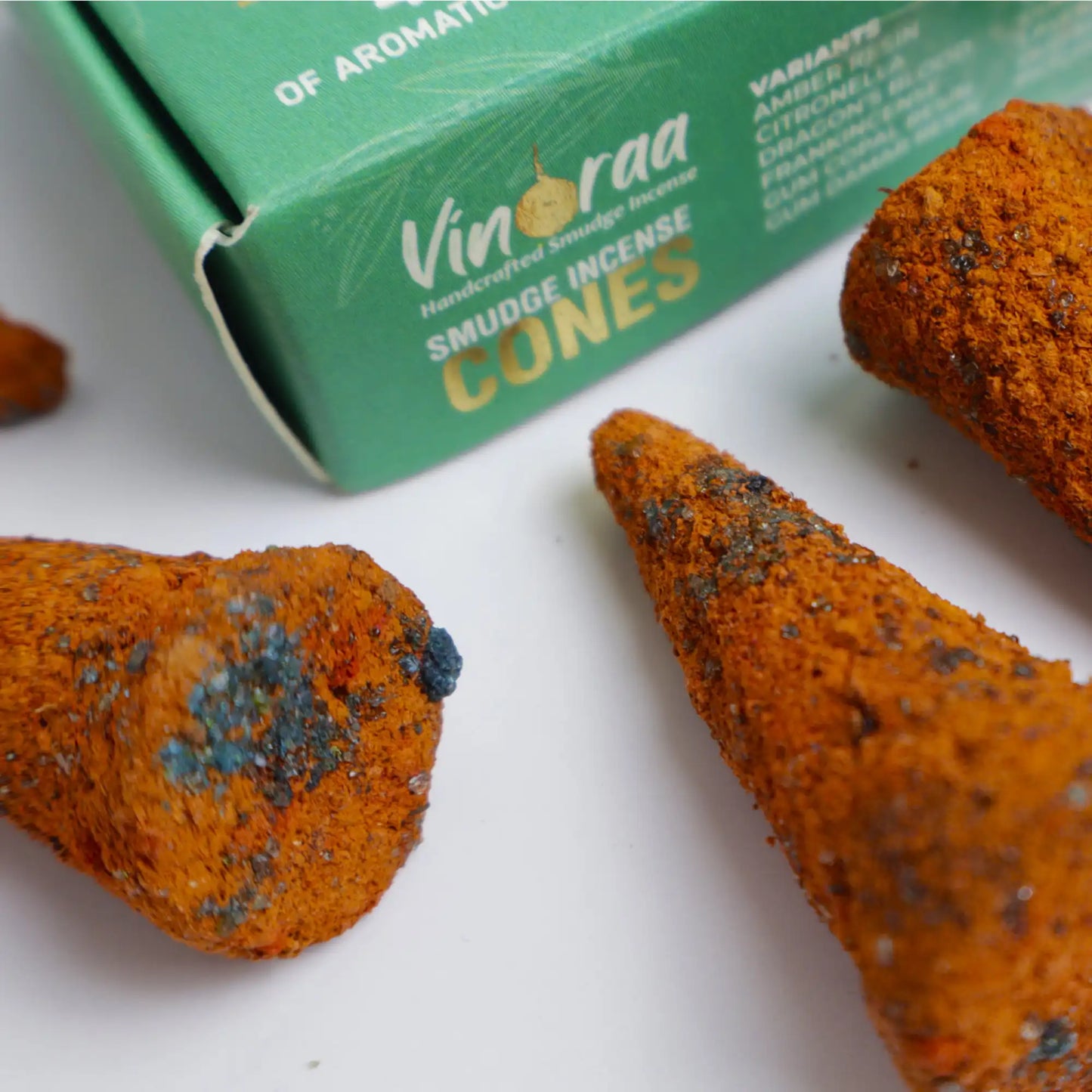 Crystal smudge cones for grounding and cleansing