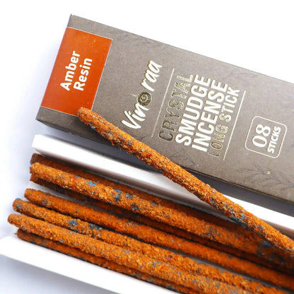 Natural amber resin crystal smudge incense sticks