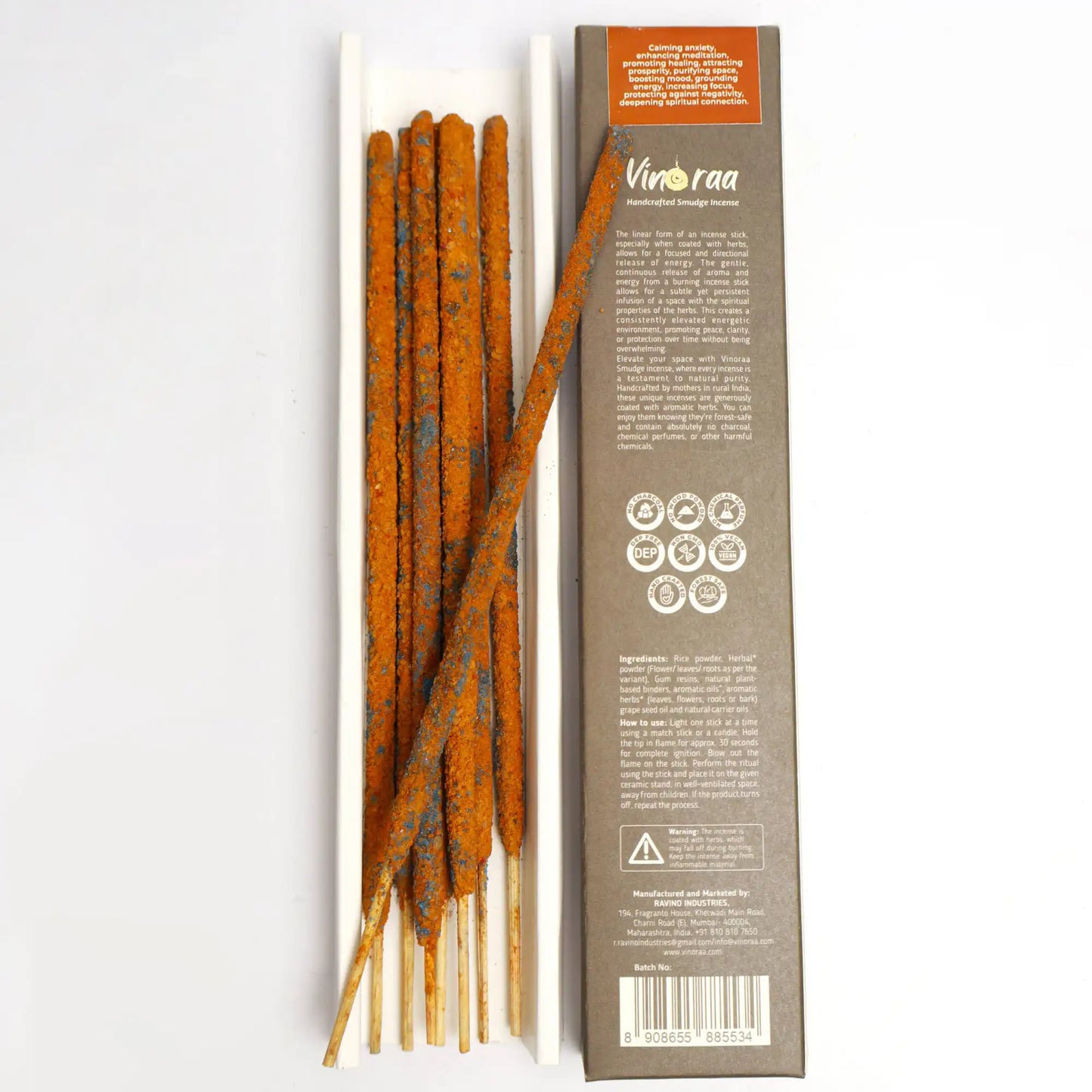 Aromatic amber resin long incense sticks