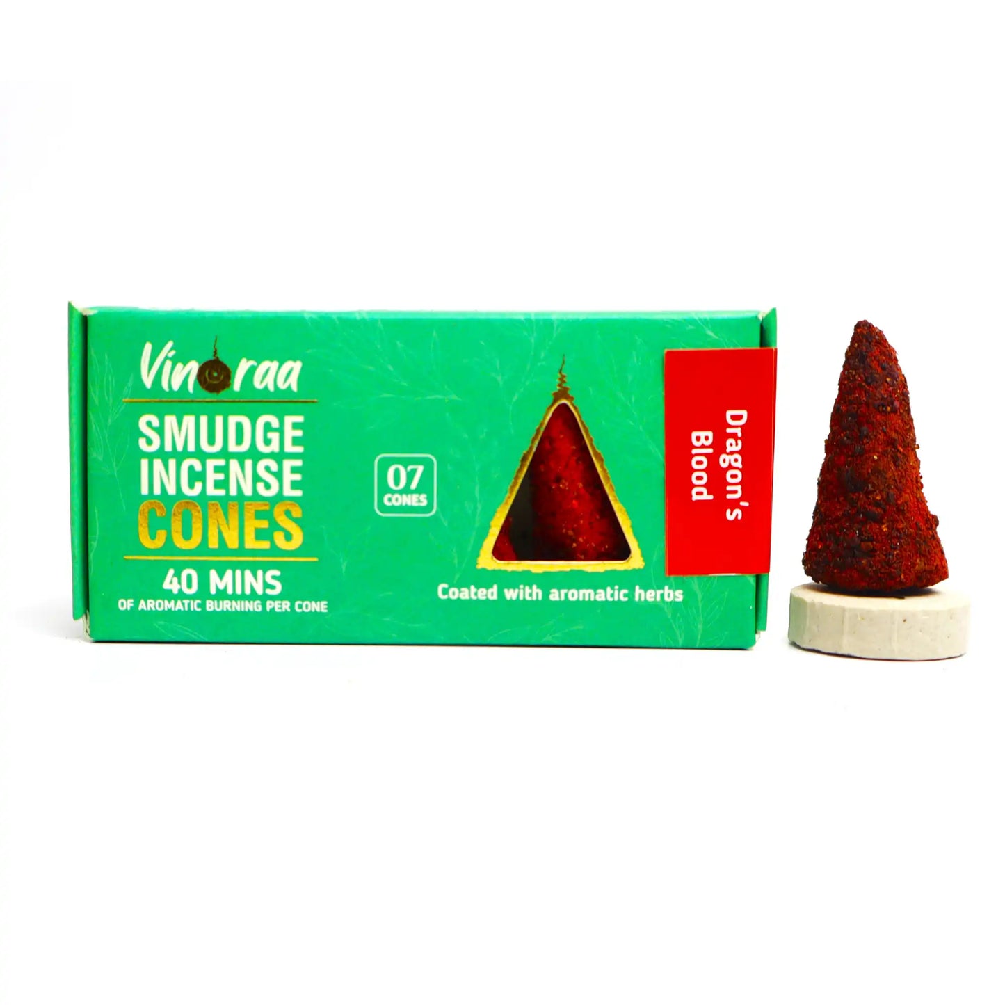 Dragon’s blood crystal smudge incense cones pack of 7