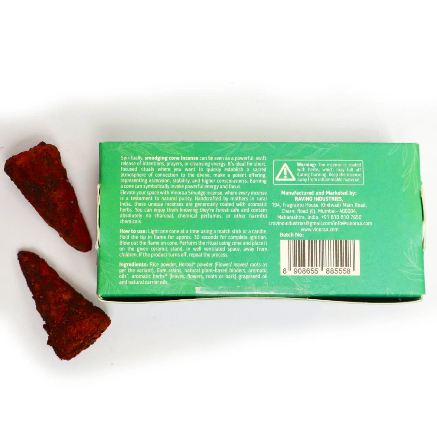 Crystal smudge cones for protection and cleansing