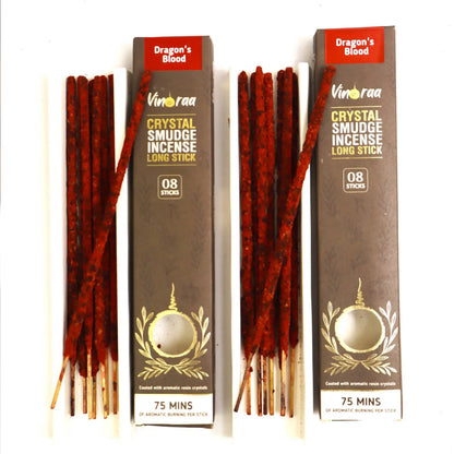 Handcrafted Dragon’s Blood resin crystal smudge incense sticks