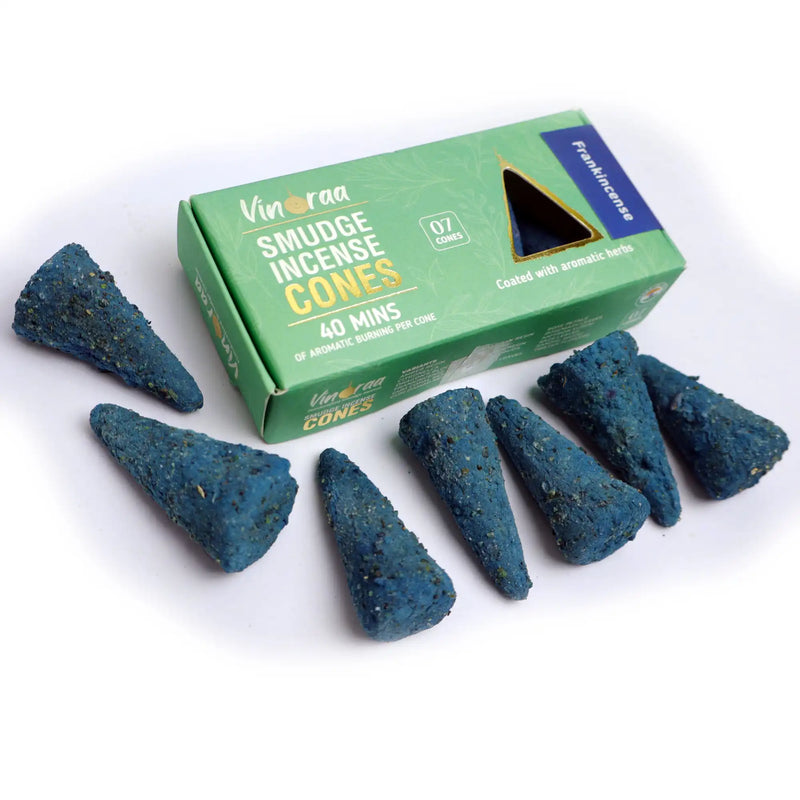 Frankincense Crystal Smudge Incense Cones