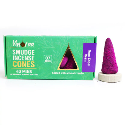 Gum copal resin crystal smudge incense cones pack of 7