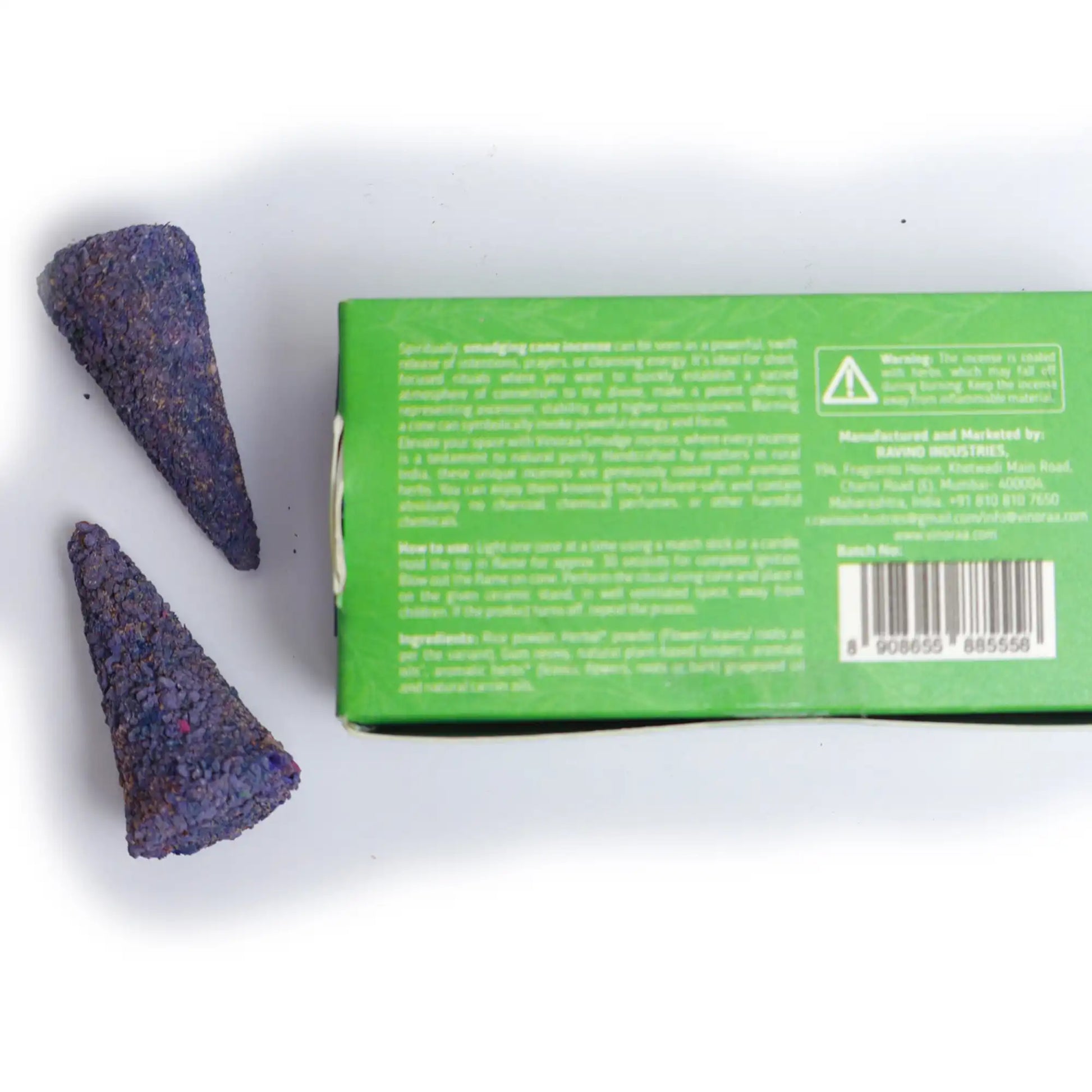 Loban resin crystal incense cones for meditation