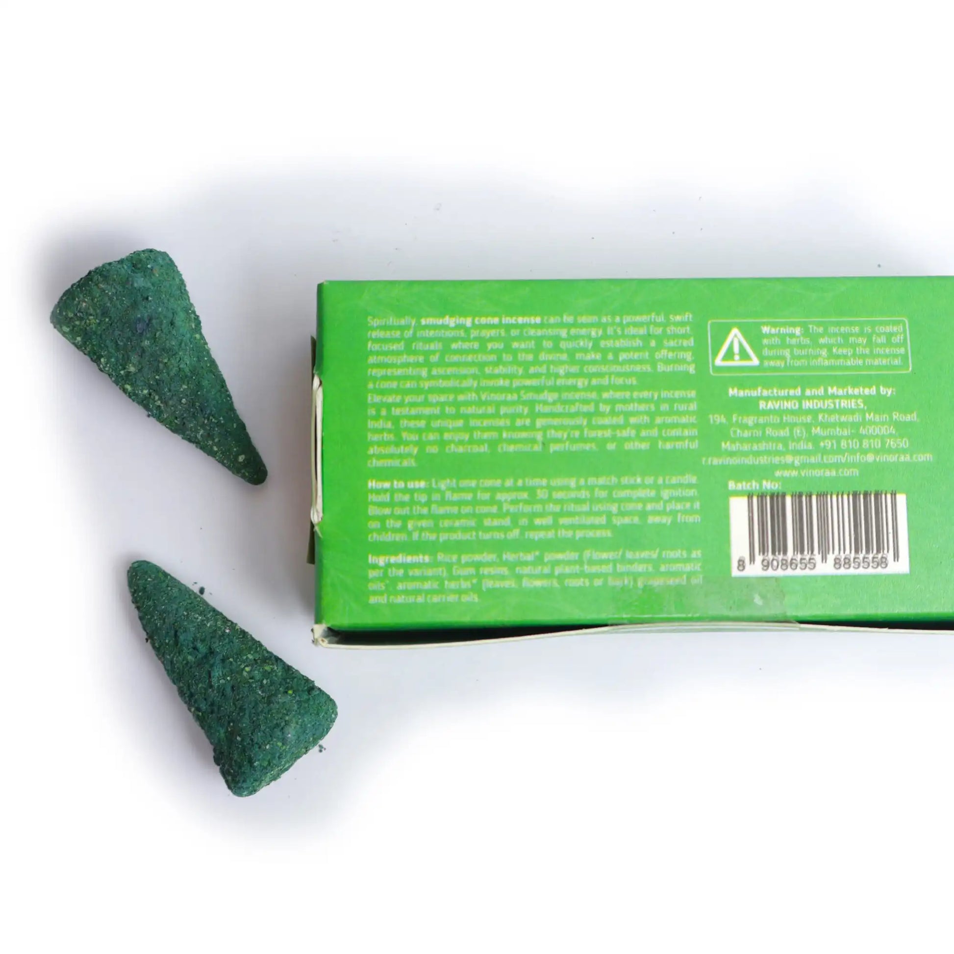 Crystal-infused gum myrrh resin incense cones