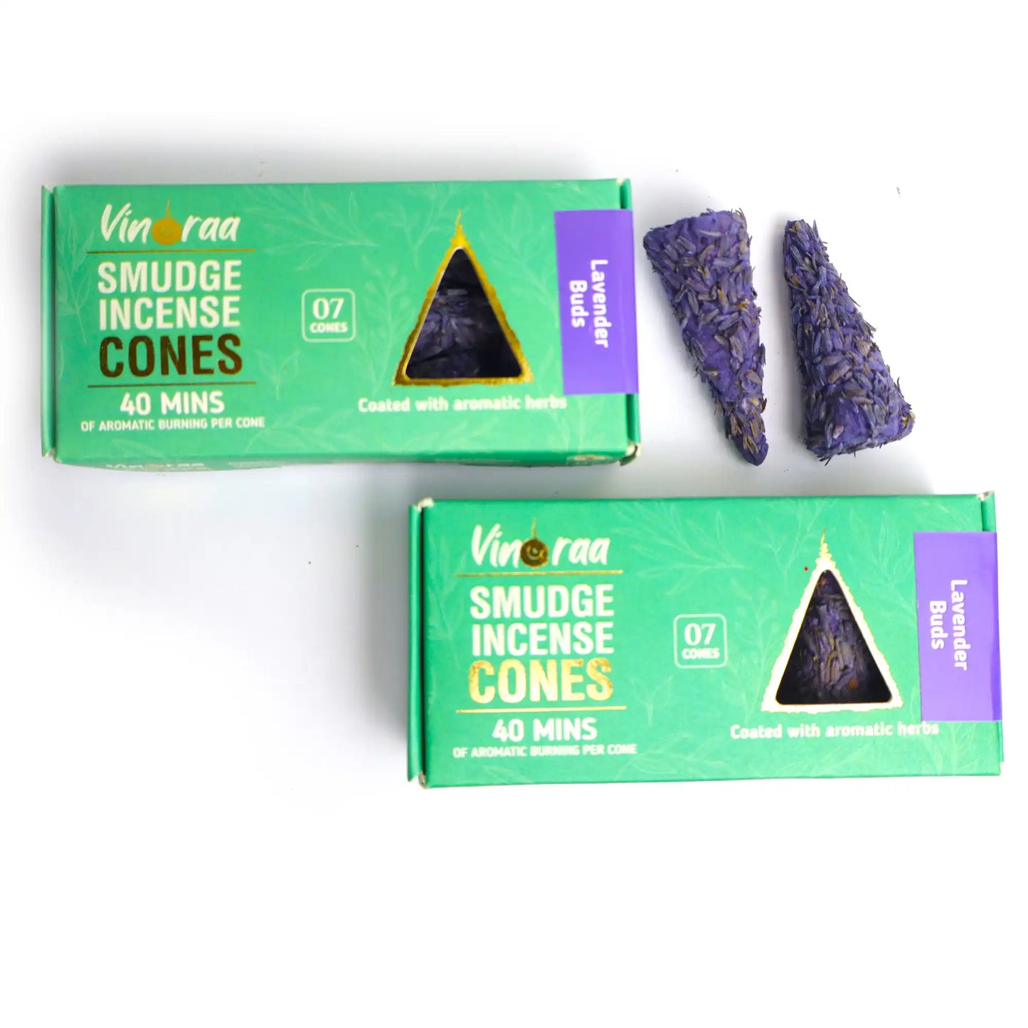 Handcrafted lavender buds herbal incense cones