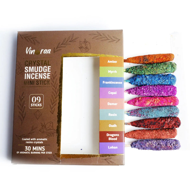 Mini Crystal Smudge Incense Sticks