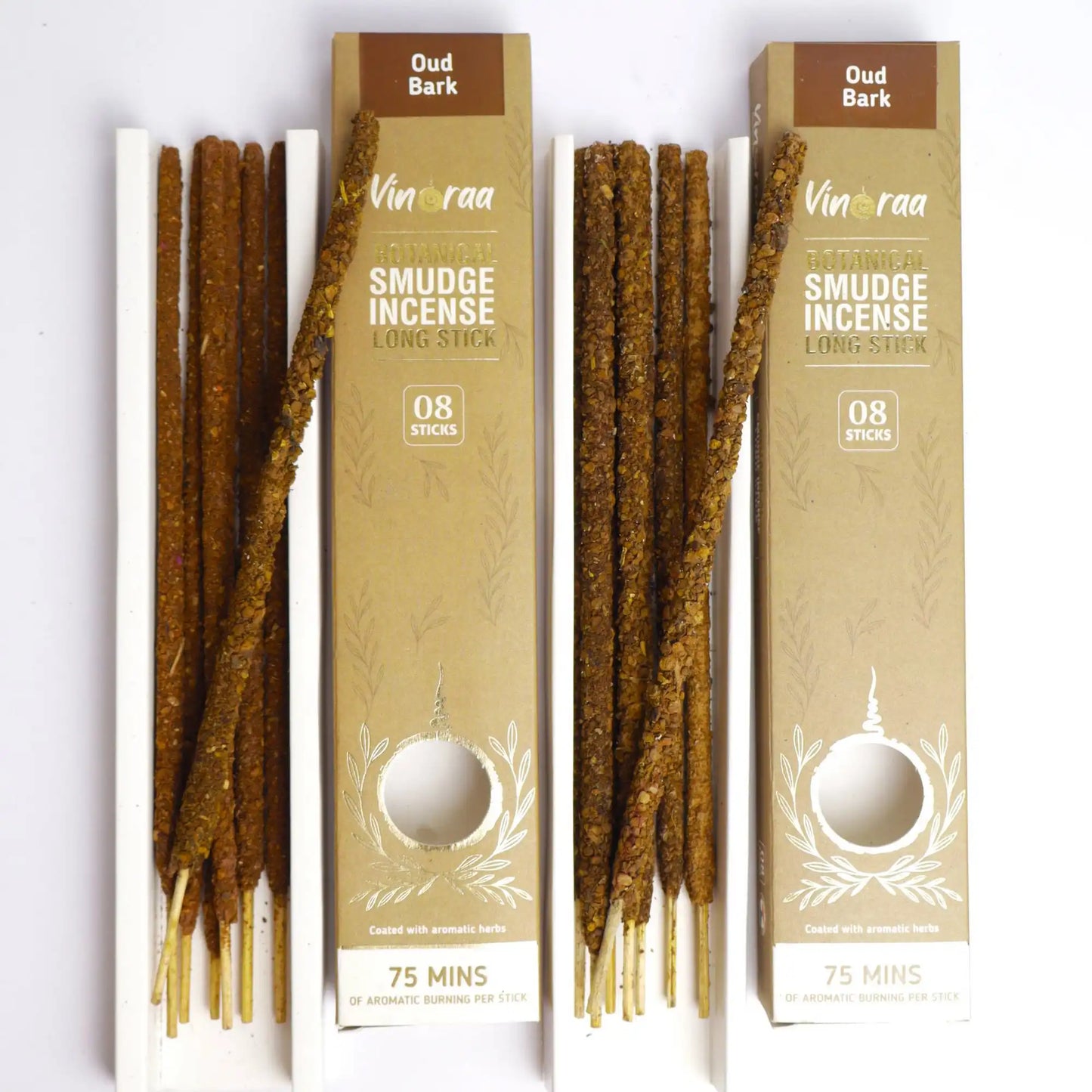 Handcrafted oud bark botanical smudge incense sticks