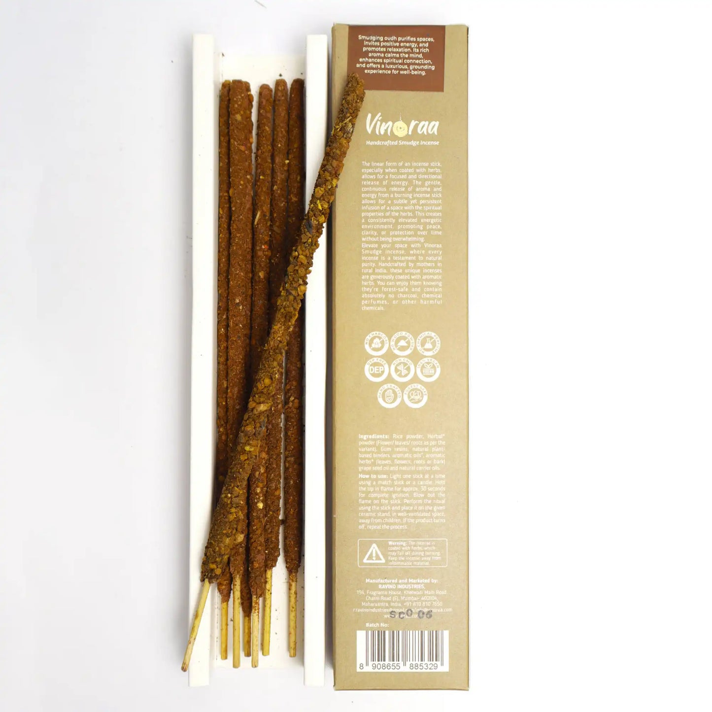 Aromatic oud bark long incense sticks