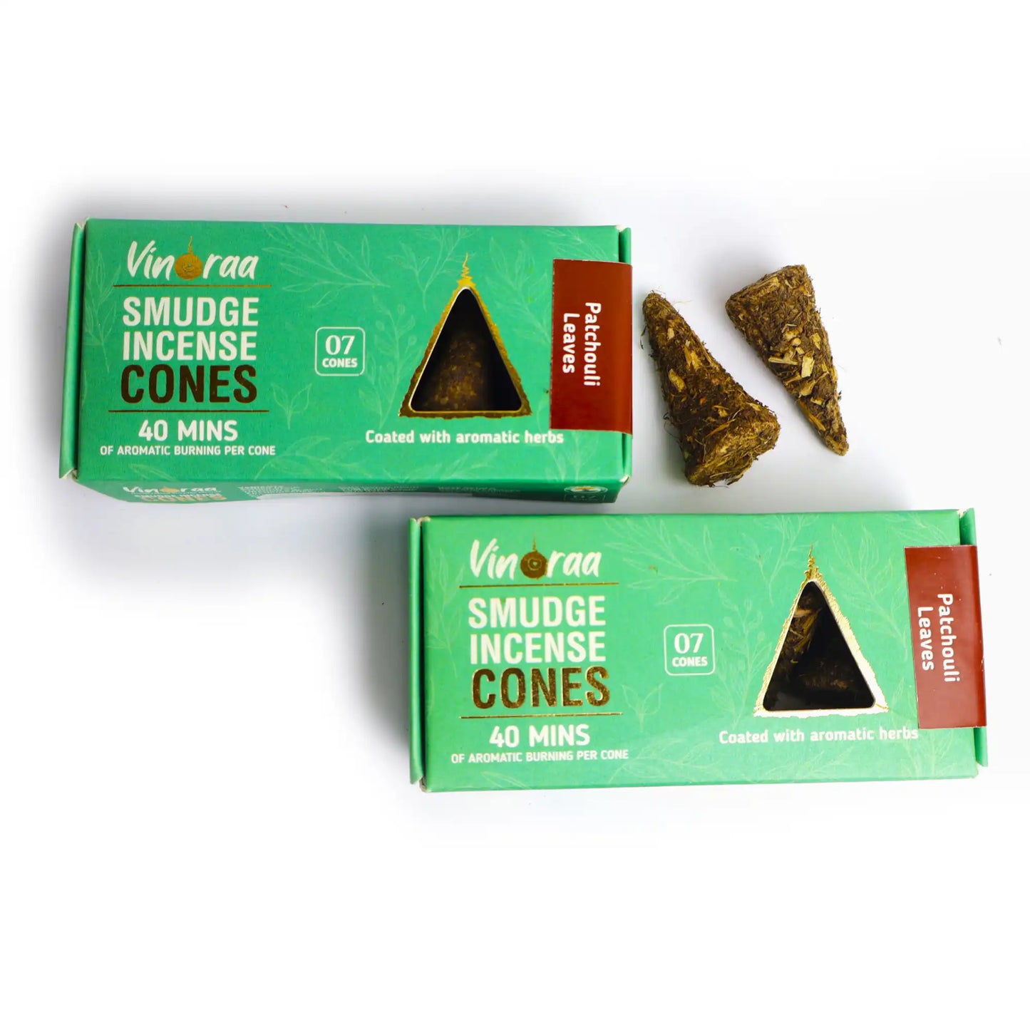 Patchouli incense cones burning