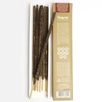 Herbal patchouli incense sticks burning