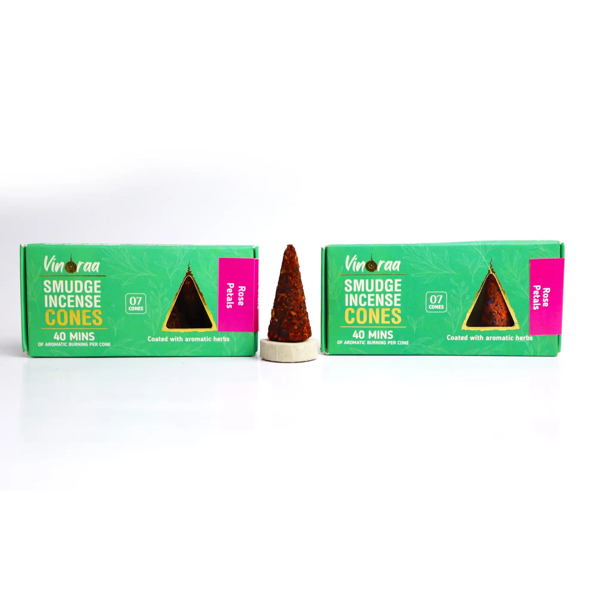 Rose incense cones burning