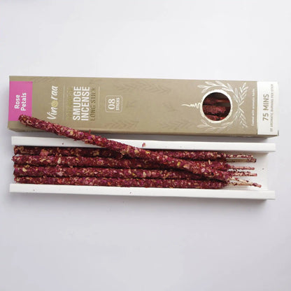 Rose petals botanical smudge incense long natural sticks