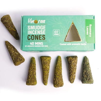 Herbal rosemary botanical smudge incense cones