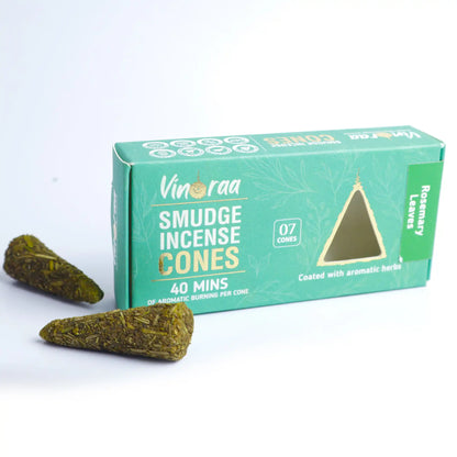 Rosemary incense cones burning
