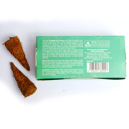 Saffron kusum smudge incense cones for meditation