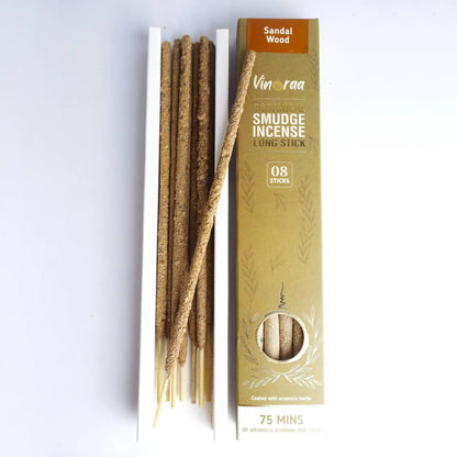 Natural sandalwood botanical smudge incense sticks
