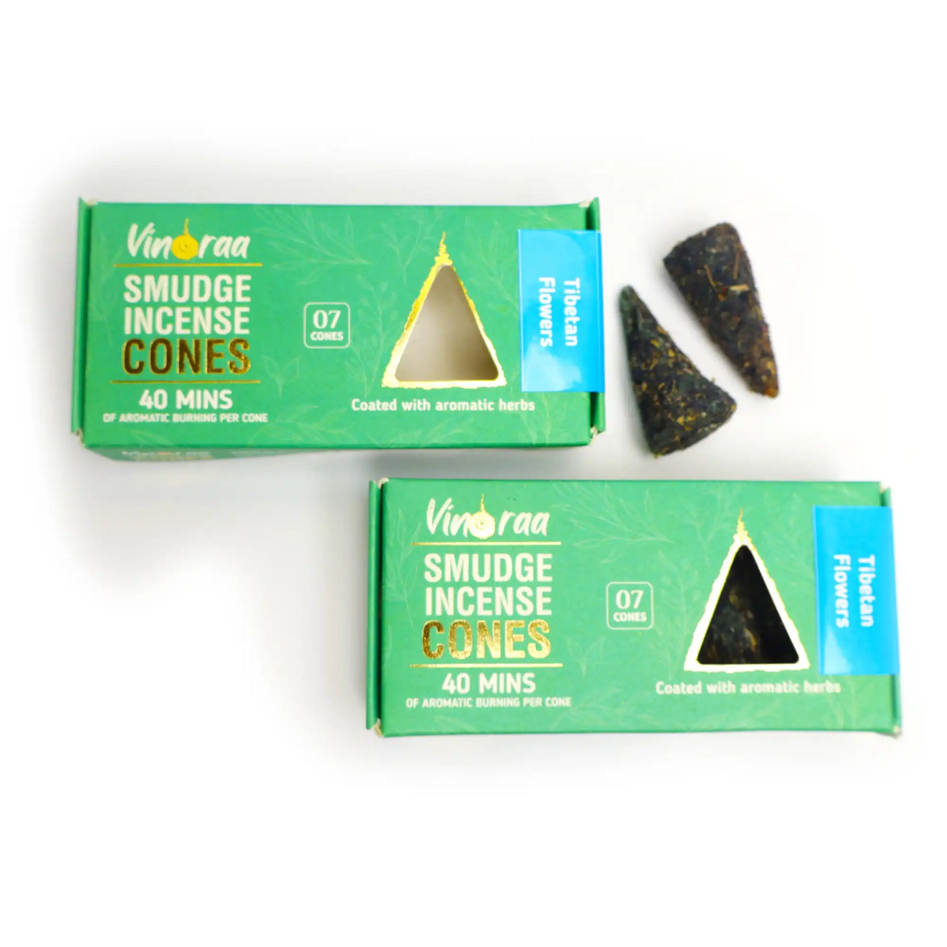 Tibetan flower smudge incense cones for rituals