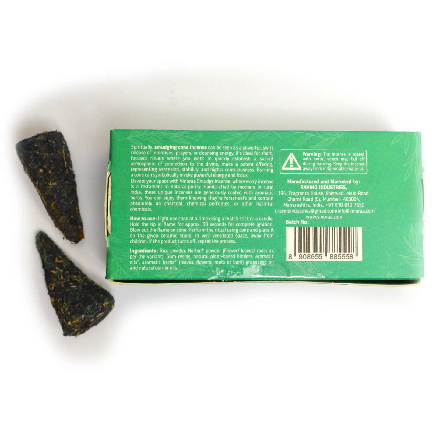 Tibetan flower incense cones burning