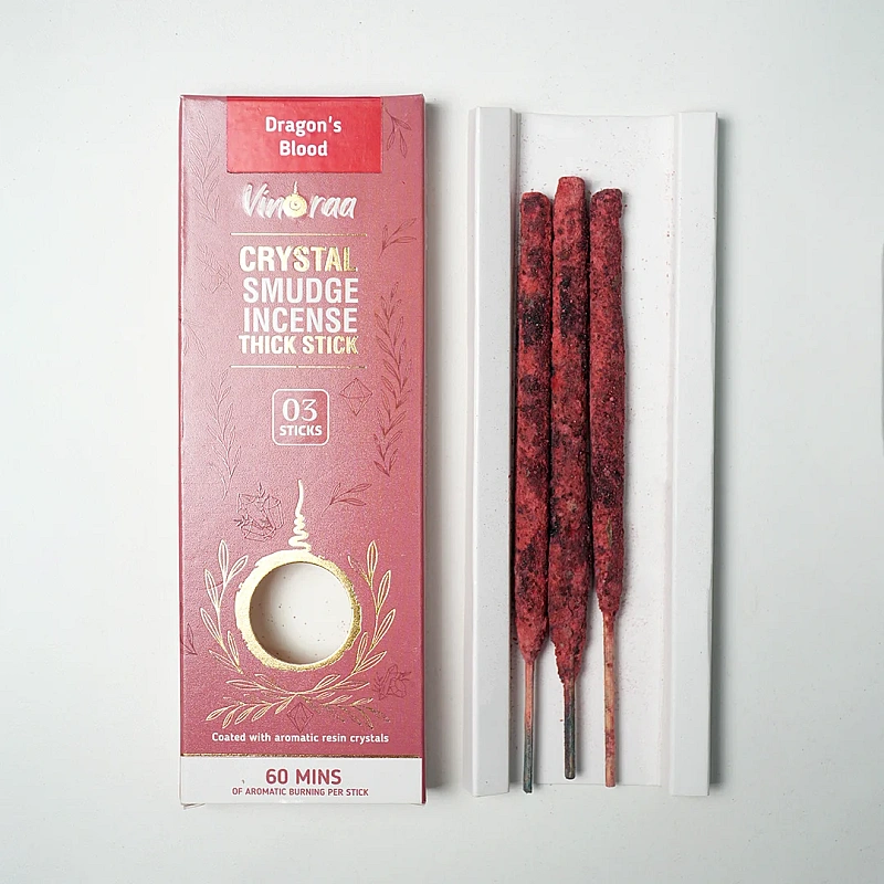 Dragon’s Blood Crystal Smudge Incense Thick Stick