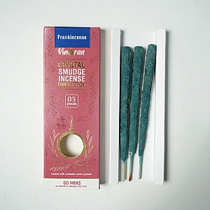 Frankincense Crystal Smudge Incense Thick Stick
