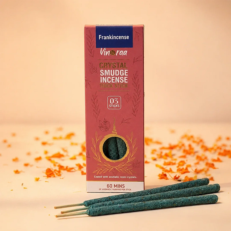 Frankincense Crystal Smudge Incense Thick Stick