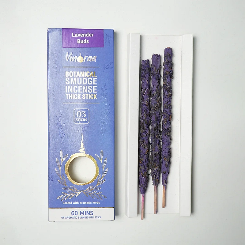 Lavender Buds Botanical Smudge Incense Thick Stick