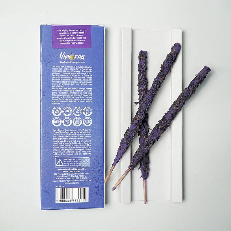 Lavender Buds Botanical Smudge Incense Thick Stick