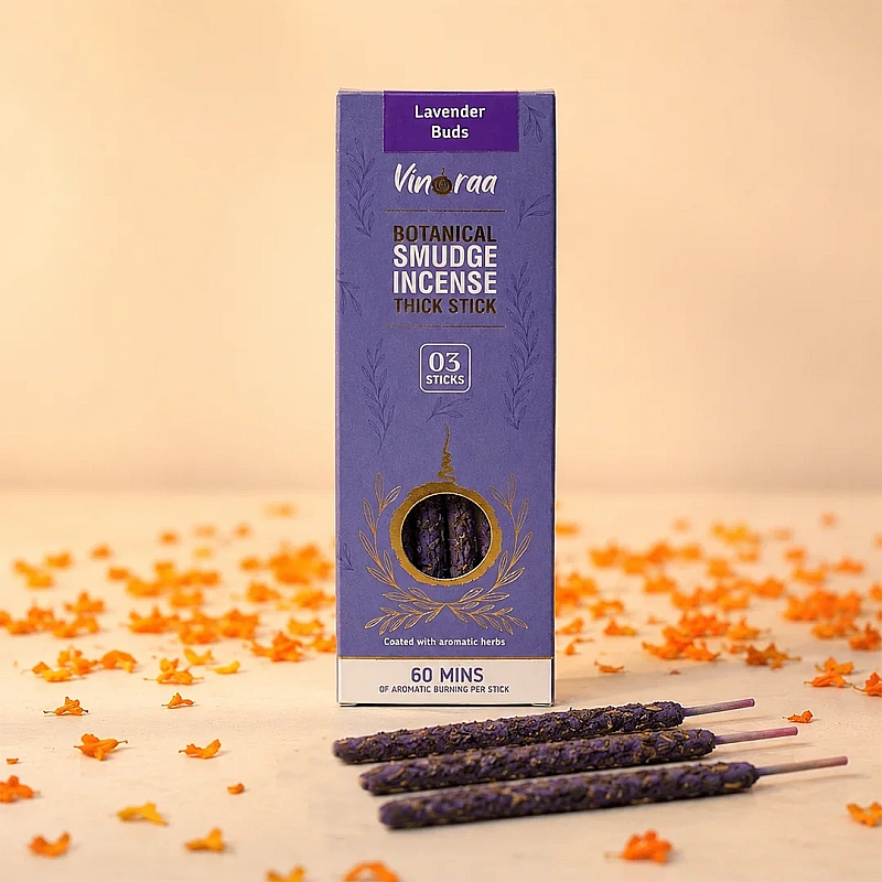 Lavender Buds Botanical Smudge Incense Thick Stick