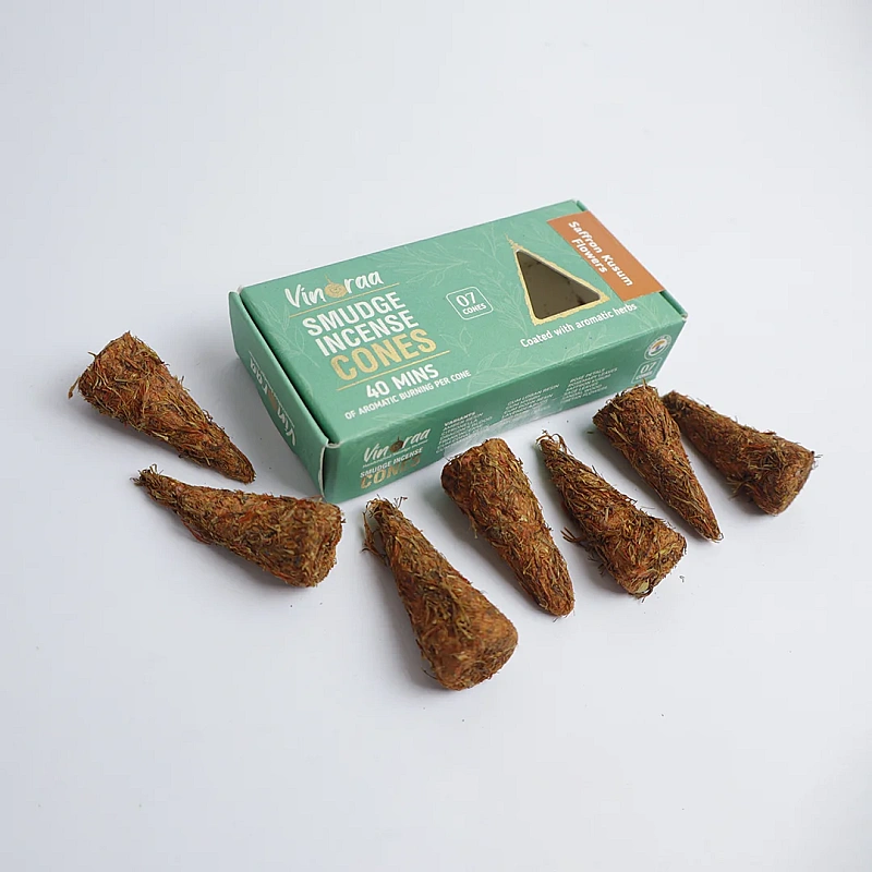 Saffron Smudge Incense Cones