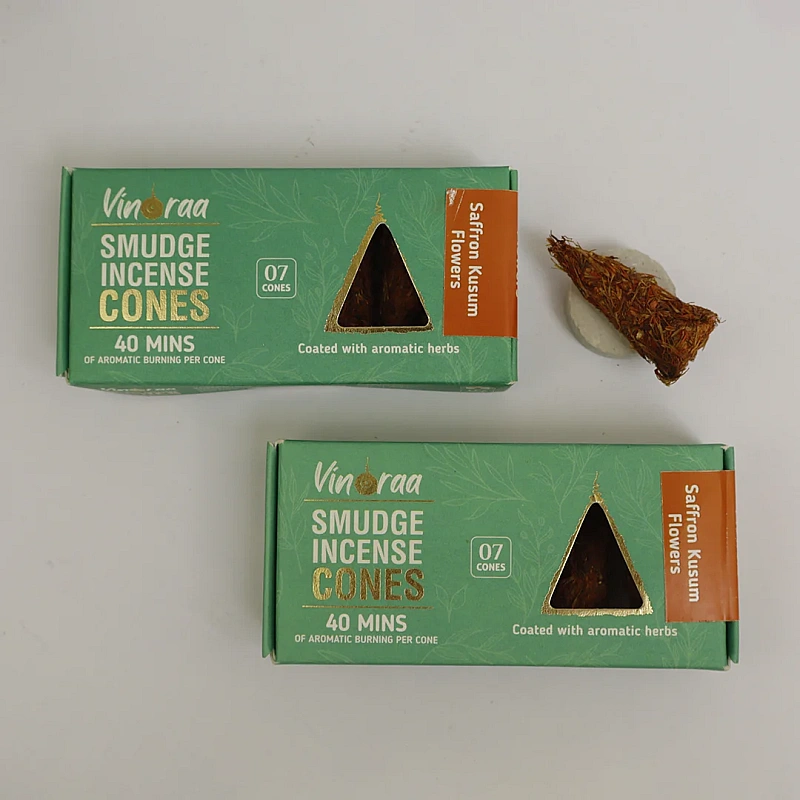 Saffron Smudge Incense Cones