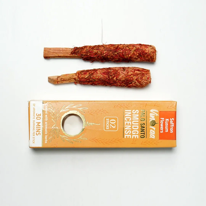 Safron Kusum Flower Palo Santo Smudge Incense