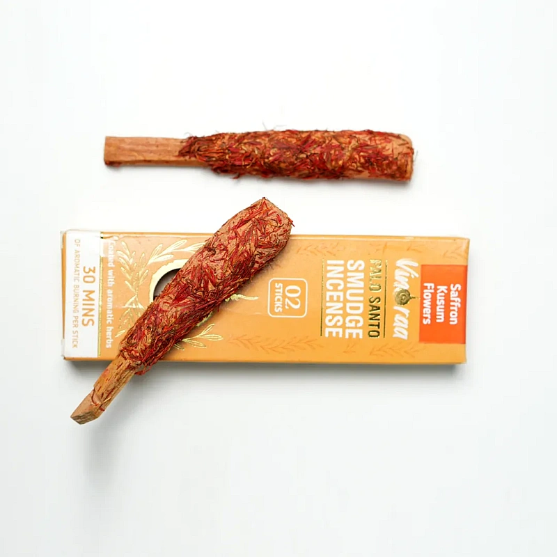 Safron Kusum Flower Palo Santo Smudge Incense