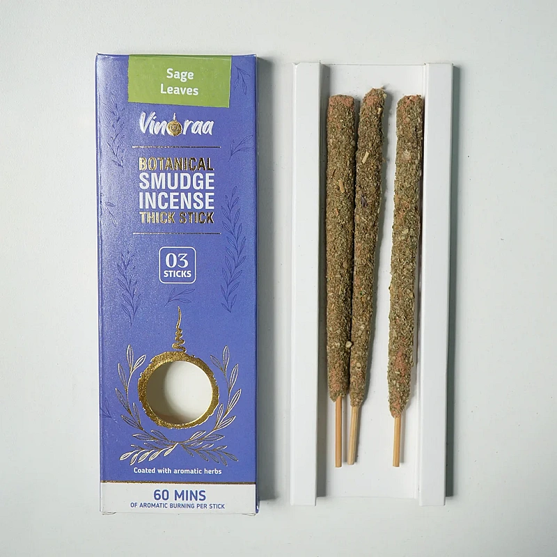 Sage Leaves Botanical Smudge Incense Thick Stick