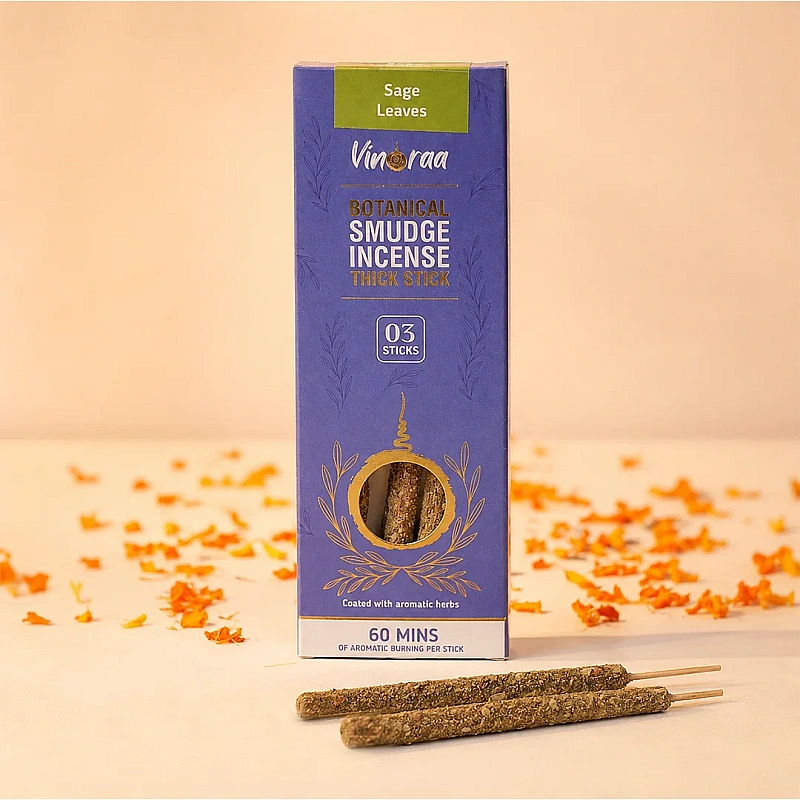 Sage Leaves Botanical Smudge Incense Thick Stick