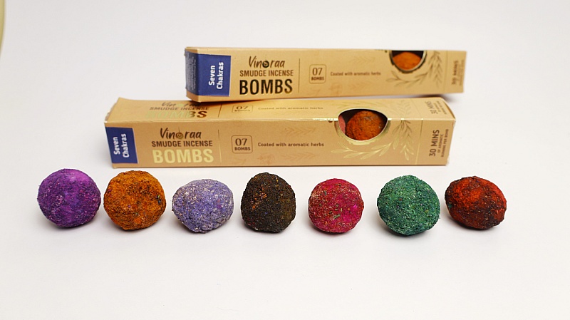 Seven Chakras Smudge Incense Bomb