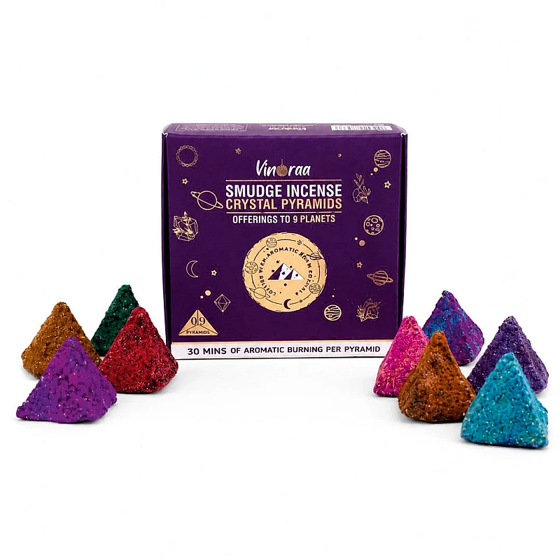 Smudge Incense Crystal Pyramid