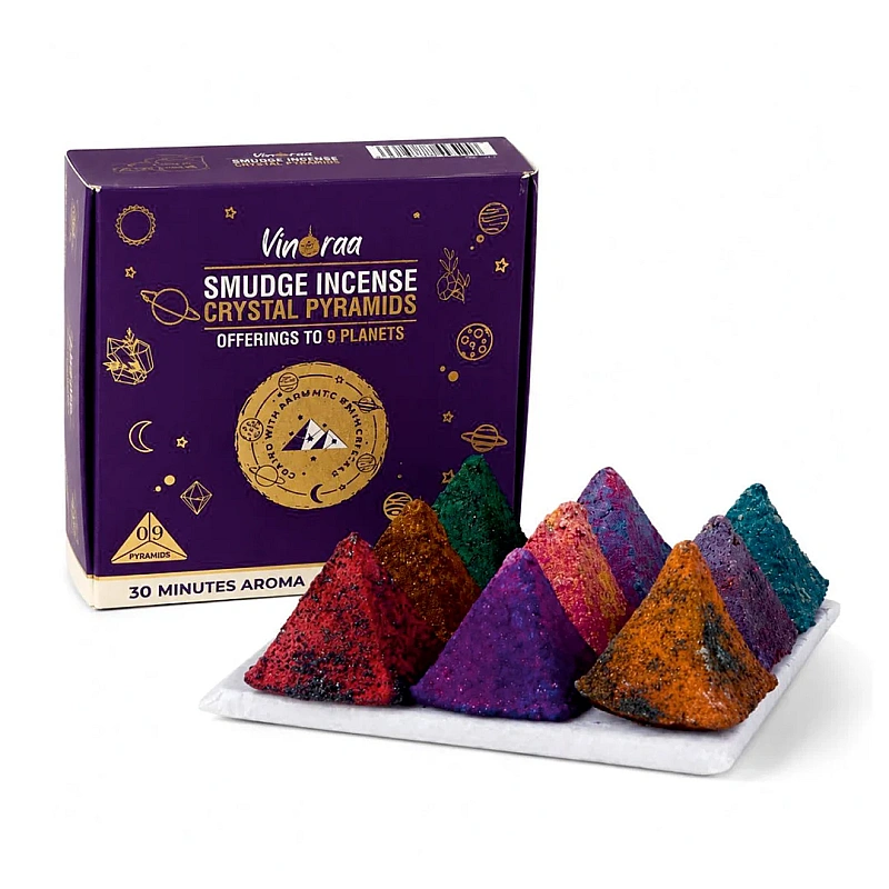 Smudge Incense Crystal Pyramid