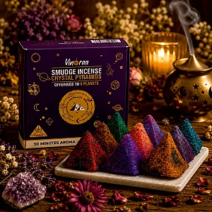 Smudge Incense Crystal Pyramid