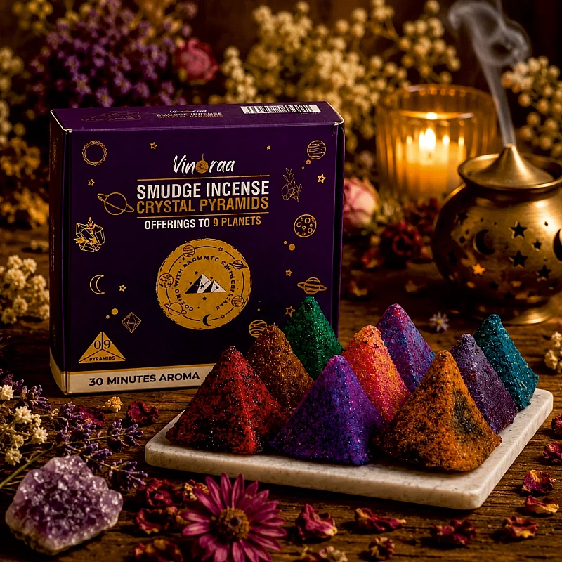 Smudge Incense Crystal Pyramid