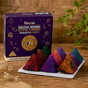 Smudge Incense Crystal Pyramid