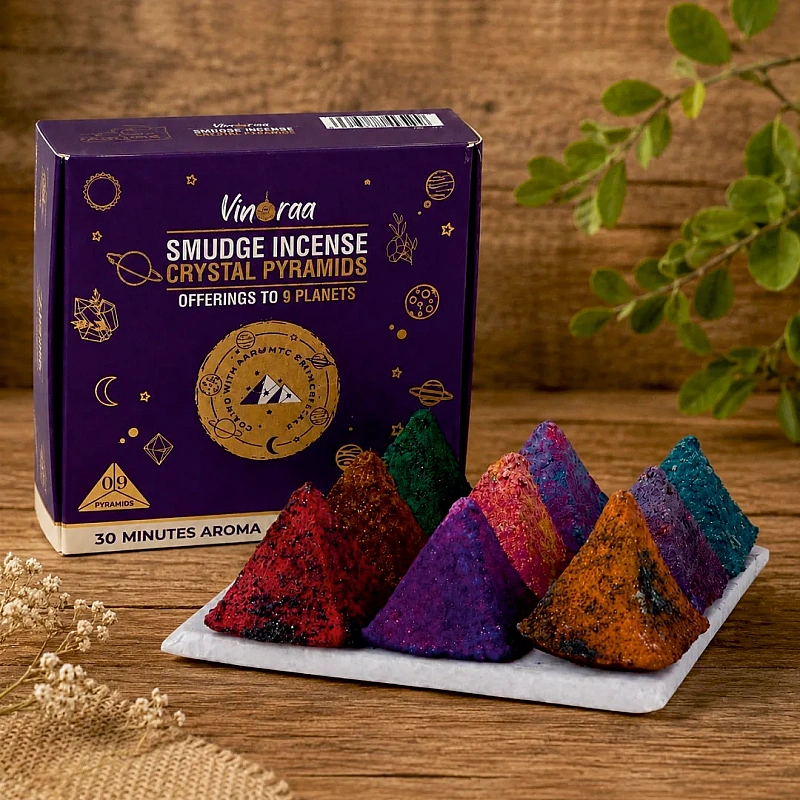 Smudge Incense Crystal Pyramid