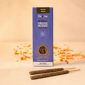 Vetiver Roots Botanical Smudge Incense Thick Stick