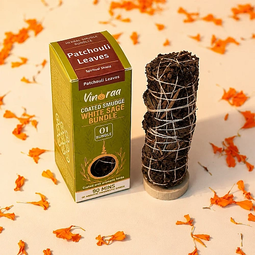 Patchouli Leave Coated Smudge White Sage Bundle